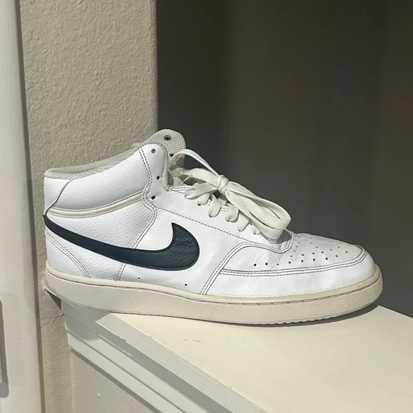 Nike Court Vision Mid White Black - Men’s Size 9.5 - Picture 2 of 9